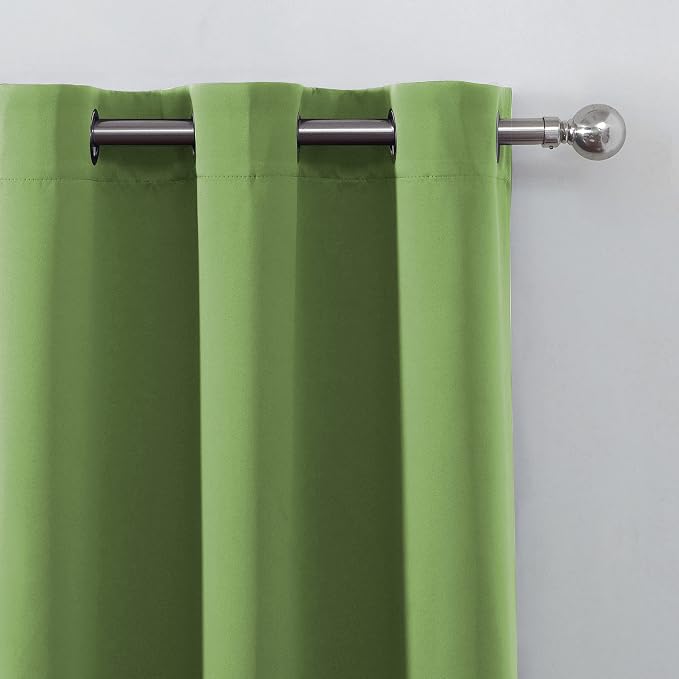 LEMOMO Light Green Blackout Curtains 66 x 63 Inch Length/Set of 2 Curtain - Image 7