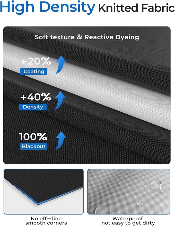 Sumobaby Blackout Curtains for Bedroom 68"x100" Portable No Drill Black Out - Image 7