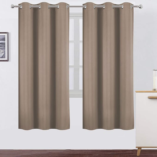 LEMOMO Cappuccino Thermal Blackout Curtains/42 x 72 Inch/Set of 2 Panels Room by Lemomo