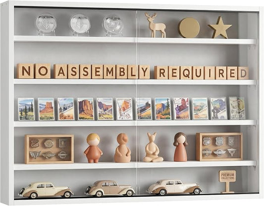5-Tier Wall Mounted Display Cabinet, No Assembly Required Ready to Use Out of by Odjaraye