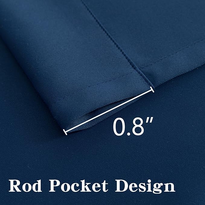 IGEMAEVE Blackout Curtains 108 Inch Length 2 Panels Set, Rod Pocket Energy - Image 3