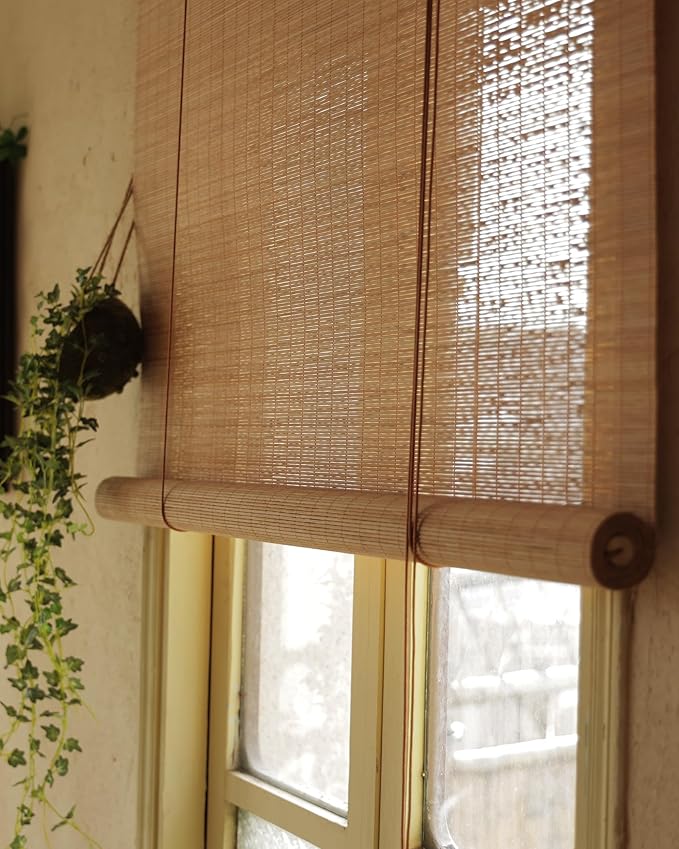 35" Wx64 H Bamboo Blinds Roller Shades by Erfolkerz