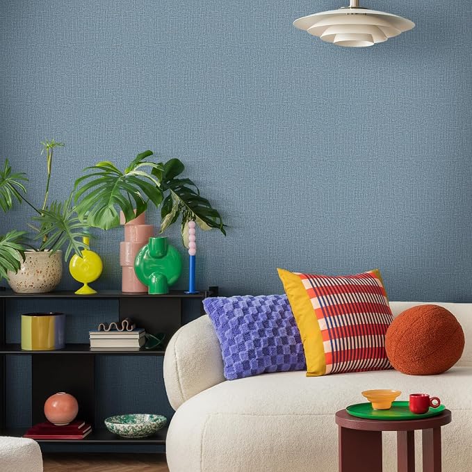 WADILE Grasscloth Peel and Stick Wallpaper 15.7in x 78.7in, Textured Contact - Image 3