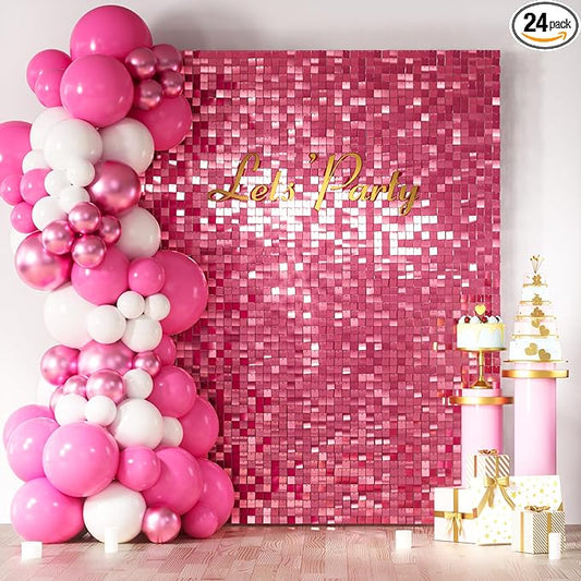 COKAOBE Pink Shimmer Wall Backdrop, Photo Backdrops by COKAOBE