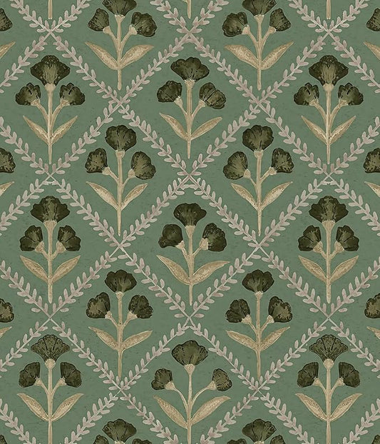 Orainege Peel and Stick Wallpaper Vintage Floral Wall Paper Boho Contact Paper by Orainege