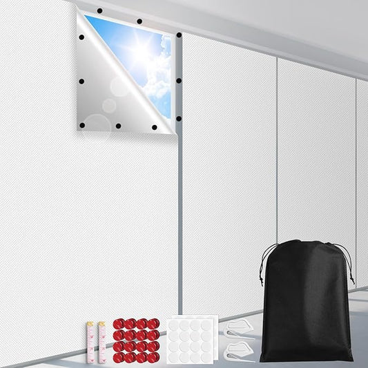 FADOTY Blackout Curtains for Bedroom, Portable 100% Black Out Window Cover Film by FADOTY