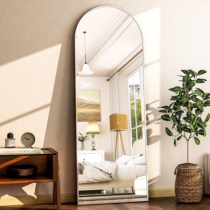 HARRITPURE 64"x21" Arched Full Length Mirror Free Standing Floor Mirrors by HARRITPUREHome