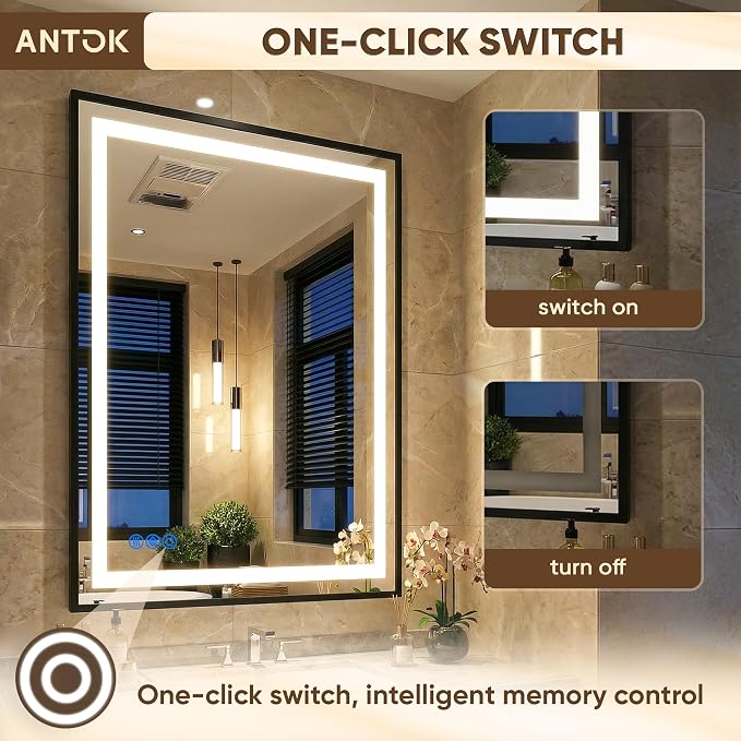 Antok 72X36 LED Bathroom Mirror - Image 4