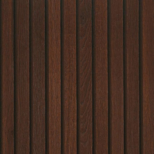 FunStick 36"x200" Dark Brown Slats Wood Peel and Stick Wallpaper Faux 3D Walnut by FunStick