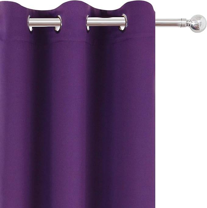 LEMOMO Purple Thermal Blackout Curtains/38 x 63 Inch/Set of 2 Panels Room - Image 7