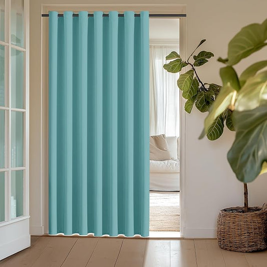 ChrisDowa Room Divider Curtain 90 Inches Long, Wide Blackout Sliding Door by ChrisDowa