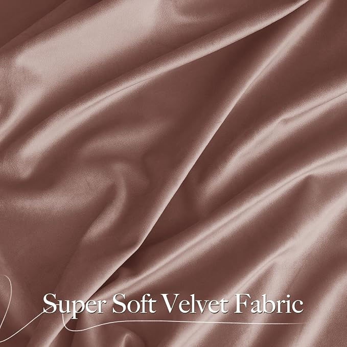 NICETOWN Dusty Pink Velvet Curtains and Drapes - Image 4