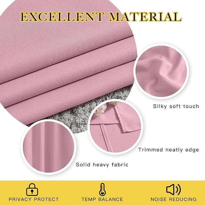 NICETOWN Blackout Curtains for Sliding Glass Door Room Divider Noise Reduce - Image 2