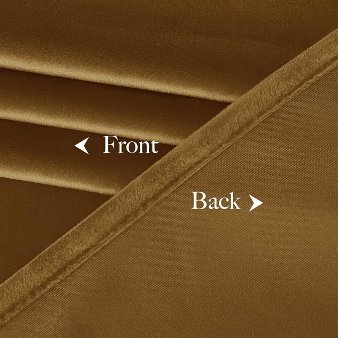 NICETOWN Gold Brown Velvet Curtains - Image 8