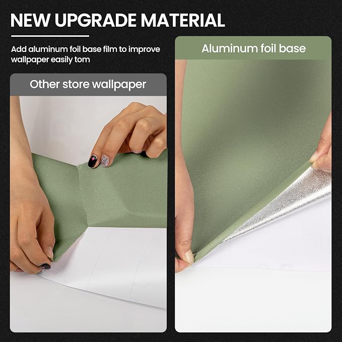 practicalWs Green Peel and Stick Wallpaper, 15.7" x 118.1" Green Contact Paper - Image 8