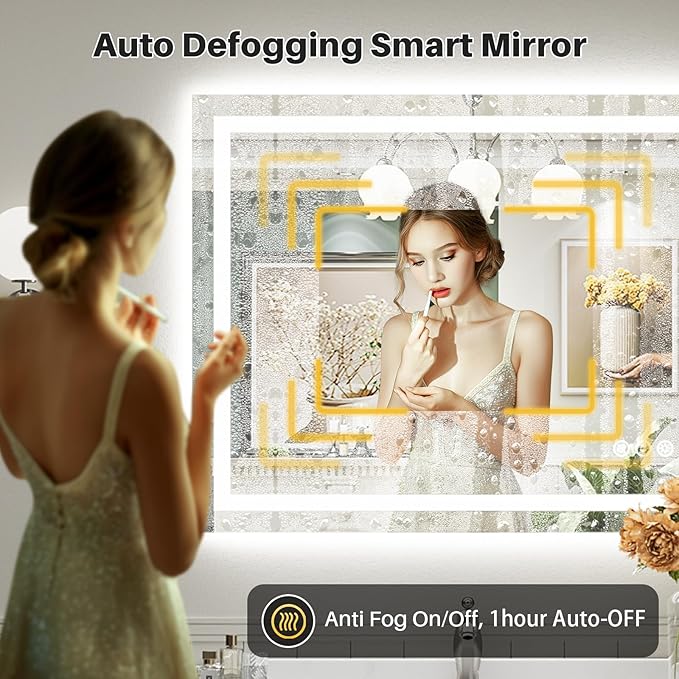 Briivue 48x32 Inch LED Bathroom Mirror - Image 5