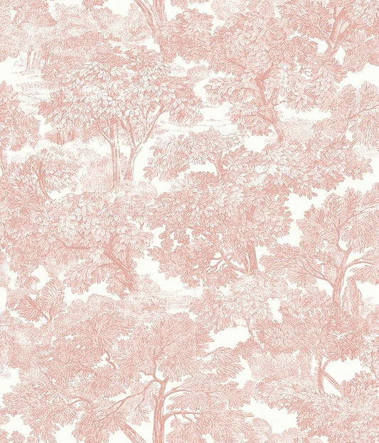Chesapeake, Spinney Rose Toile Wallpaper, Pre-Pasted, 20.5-in x 33-ft by Chesapeake