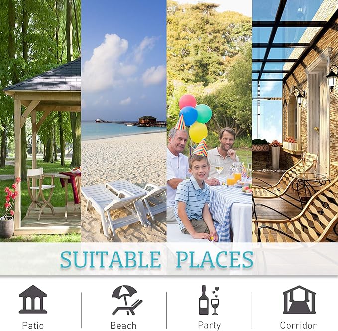 RYB HOME Extra Wide Outdoor Curtains for Patio Waterproof Heavy Duty Thermal Insulated in Summer Full Coverage Privacy for Porch, Cabana & Pool, W150 x L95, Natural, 1 Panel