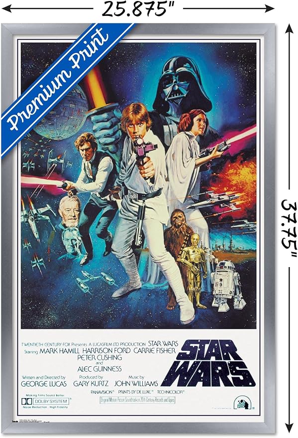 Trends International 24X36 Star Wars-V One Sheet Wall Poster, 25.8" x 37.8" x 1" - Image 3