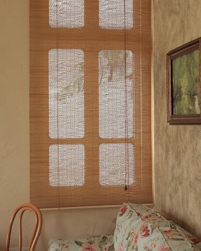 35" Wx72 H Bamboo Blinds Roller Shades - Image 3