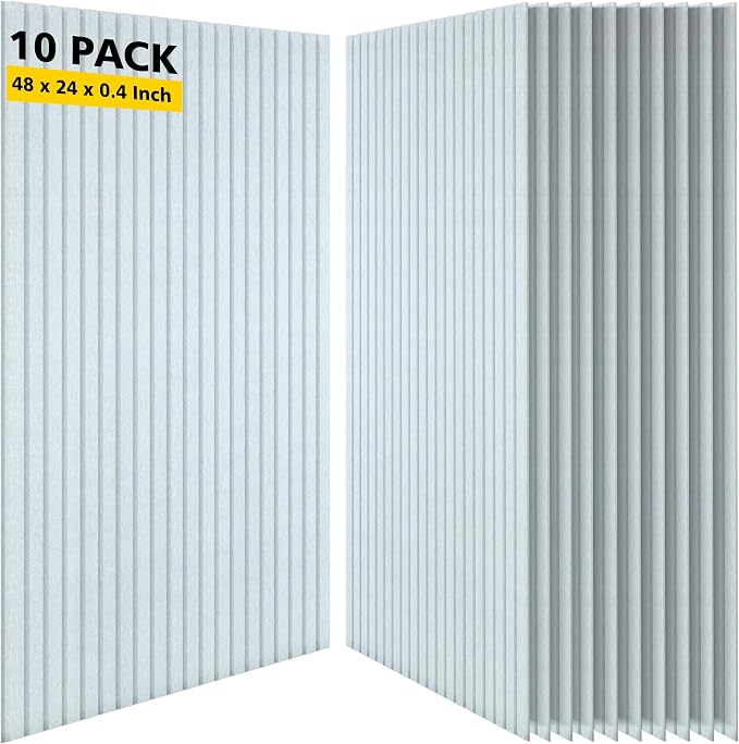 Acoustic Panels, 10 Pack Sound Panels Noise Reducing by AUTORIFIC