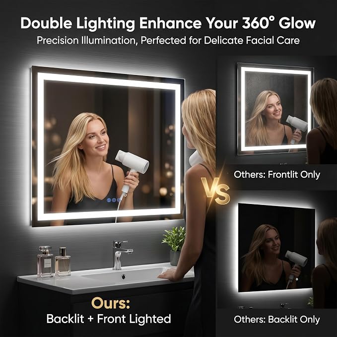 Antok 24"x 32" LED Bathroom Mirror - Image 6