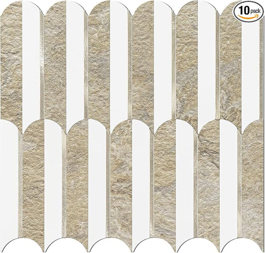Vamos Tile Peel and Stick Backsplash Seamless Tile, 10 Sheets Stick on by VamosTile