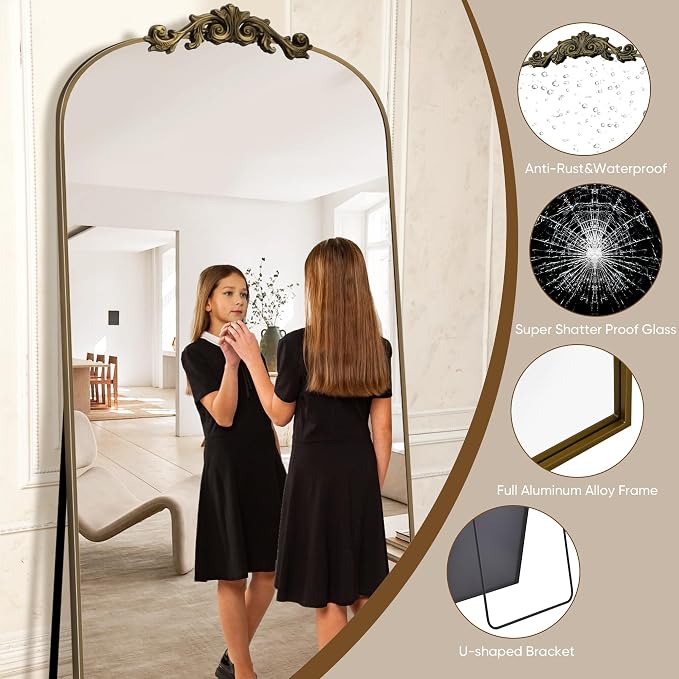 Antok Arched Full Length Mirror, Full Body Mirrors - Image 5