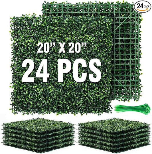 KASZOO 24 Pack 20"x20" Grass Wall Panels by HOME