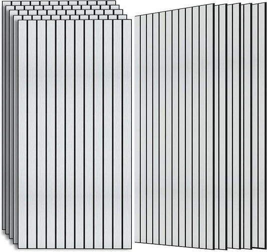 Wood Veneer Sound Panels, 10 Pack 47.2”x23.6” Wall Panels, Decorative Acoustic by AUTORIFIC