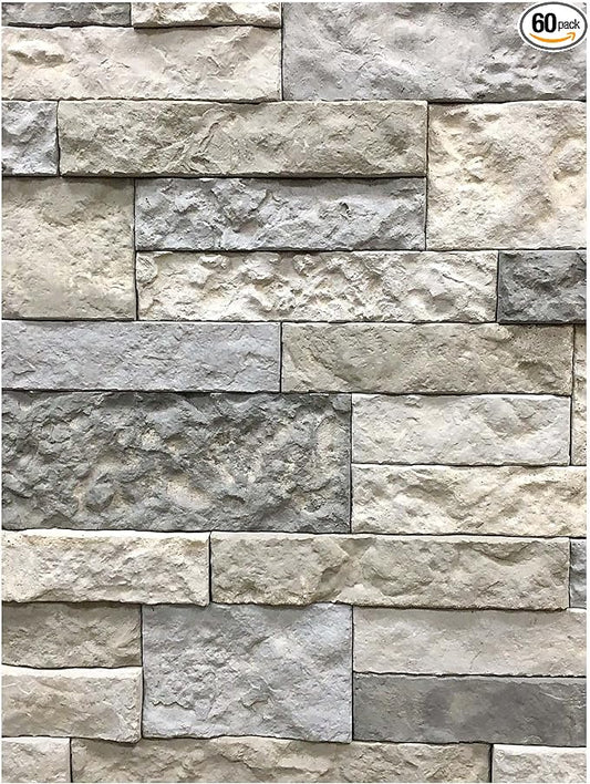 AirStone Primary Stones: Spring Creek Color Blend, Manufactured Stone Wall by AirStone