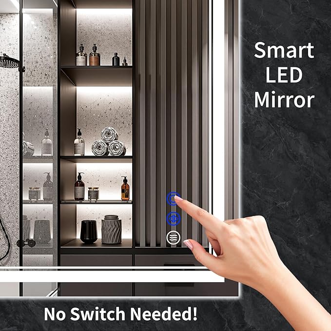 32"x30" LED Bathroom Mirror - Image 3