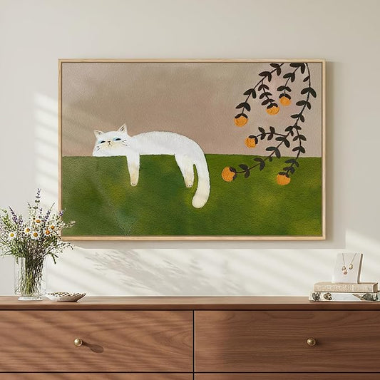 Framed Neutral and Green Wall Art by Cuspin