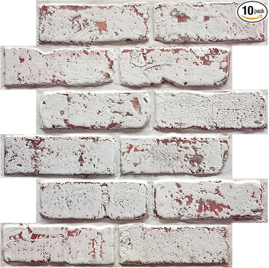 COMSTICKC 3D Faux Brick Wall Panel Peel and Stick, Ultra-Light Thin PVC Brick by COMSTICKCDECOR
