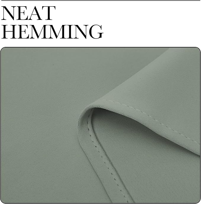 NICETOWN Greyish Green Nursery Essential Thermal Insulated Solid Grommet Top - Image 8
