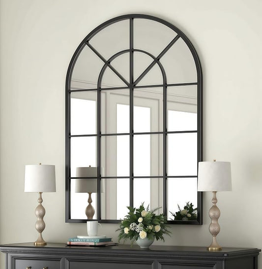 Arch Wall Mirror Mounted Decorative, Arched Window Pane Mirror by YourSpacePerfectlyReflected