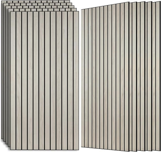 Wood Veneer Sound Panels, 10 Pack 47.2”x23.6” Wall Panels, Decorative Acoustic by AUTORIFIC