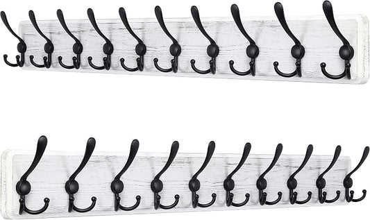 SKOLOO Rustic Large Wall Mounted Coat Rack-38.6'' Long Coat Rack by SKOLOO