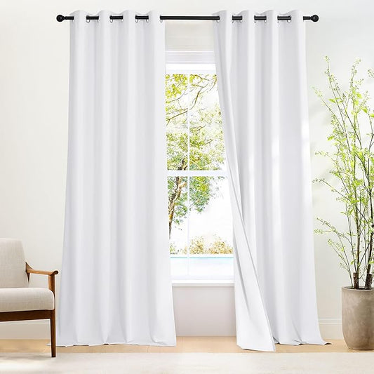 NICETOWN 100% Blackout Long Curtains 102 Inches Length, Privacy Room Darkening by NICETOWN