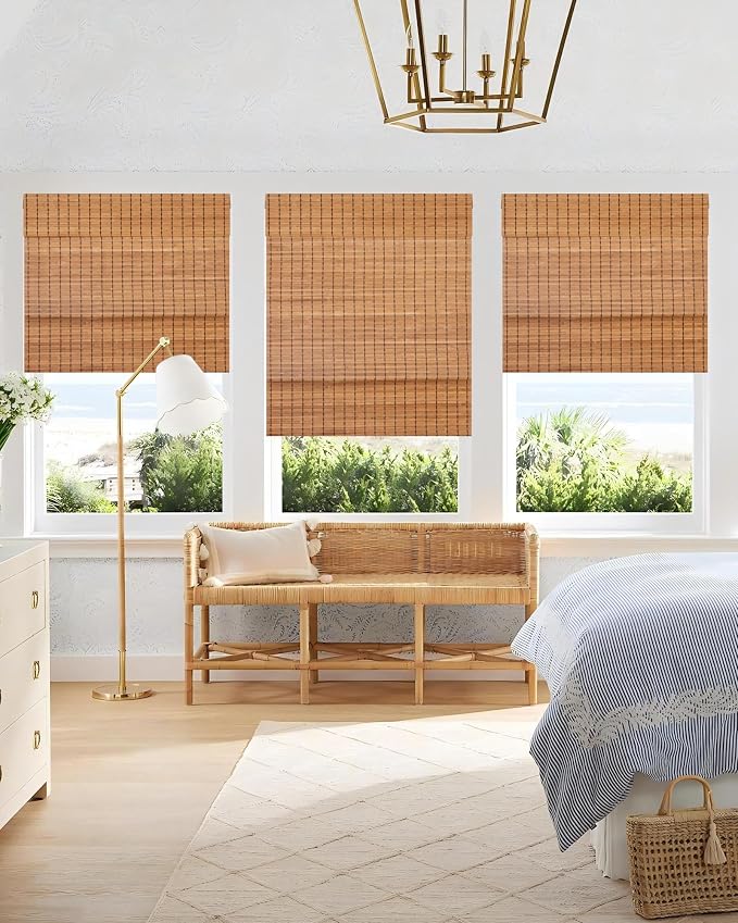 24''W X 72'''H Cordless Bamboo Roman Shades - Image 9