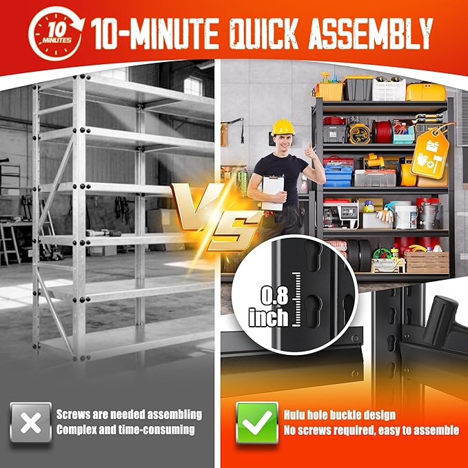 Set of 4 Garage Shelving,3 Tier Garage Storage Shelves,Adjustable Heavy Duty Metal Shelving Units and Storage Large Rack,Utility Steel Shelf For Shop Warehouse Industrial Pantry Basement 33"x35"x16"