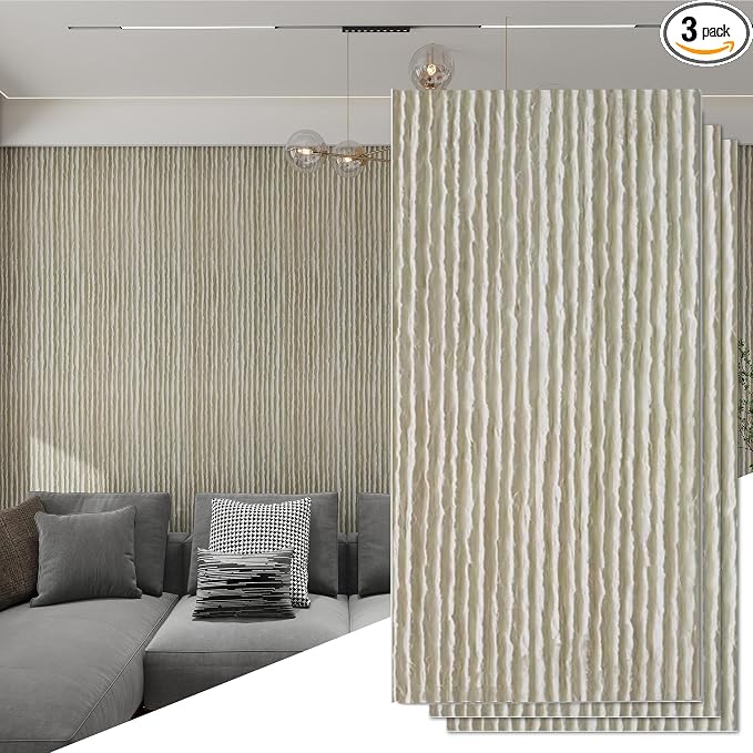 KASARO 3D Faux Stone Wall Panels, Flowstone Wall Covering Panels Accent by KASARO