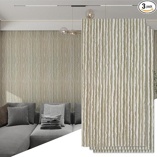 KASARO 3D Faux Stone Wall Panels, Flowstone Wall Covering Panels Accent by KASARO