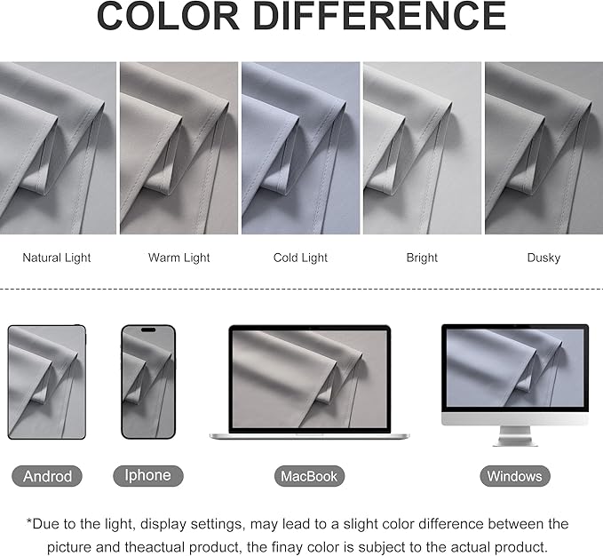 RYB HOME Extra Wide Outdoor Curtains for Patio Waterproof Heavy Duty Thermal Insulated in Summer Full Coverage Privacy for Porch, Cabana & Pool, W150 x L84, Light Grey, 1 Panel
