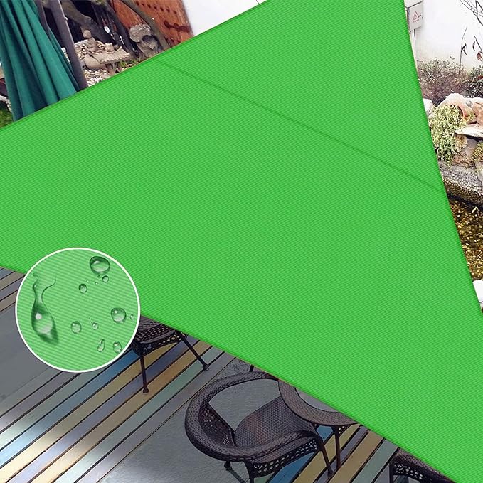 LOVE STORY Right Triangle 7'x14'x15.7' Waterproof Sun Shade Sail Canopy UV Block for Outdoor Patio Backyard Carport,Fruit Green(We Make Custom Size)