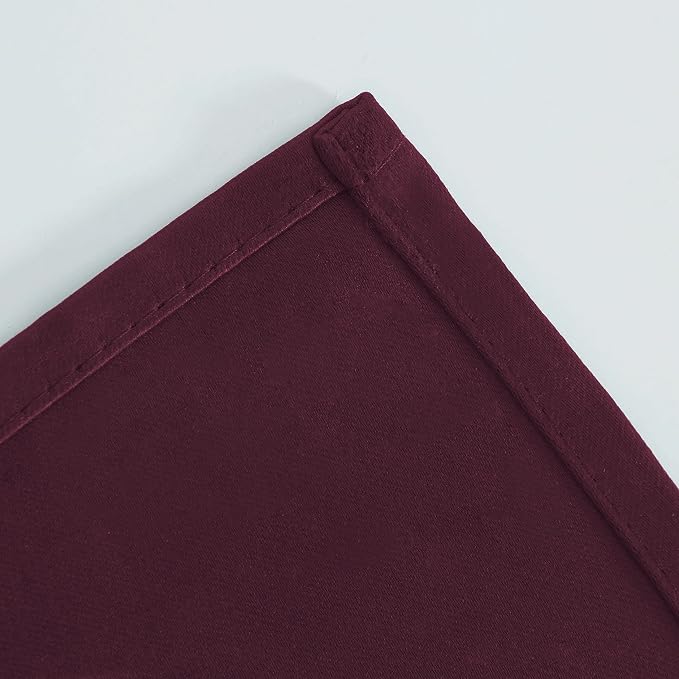 LEMOMO Burgundy Red Thermal Blackout Curtains/52 x 84 Inch/Set of 2 Panels Room - Image 8