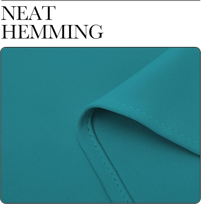 NICETOWN Room Darkening Curtains 40 inch Length 2 Panels, Peacock Teal - Image 7