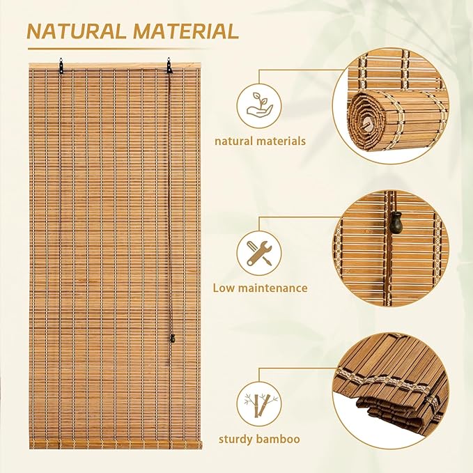 Bamboo Roller Shade - Image 4