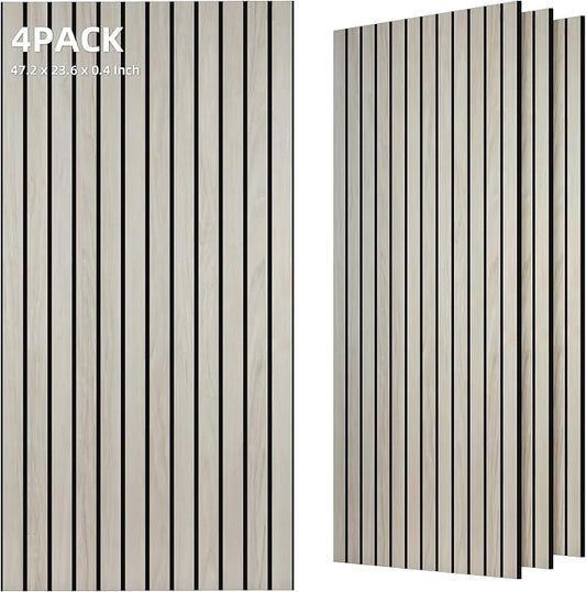 TO-TH Wood-Look Acoustic Panel, 4 Pack 47.2” x 23.6” Soundproof Wall Panels by TO-TH