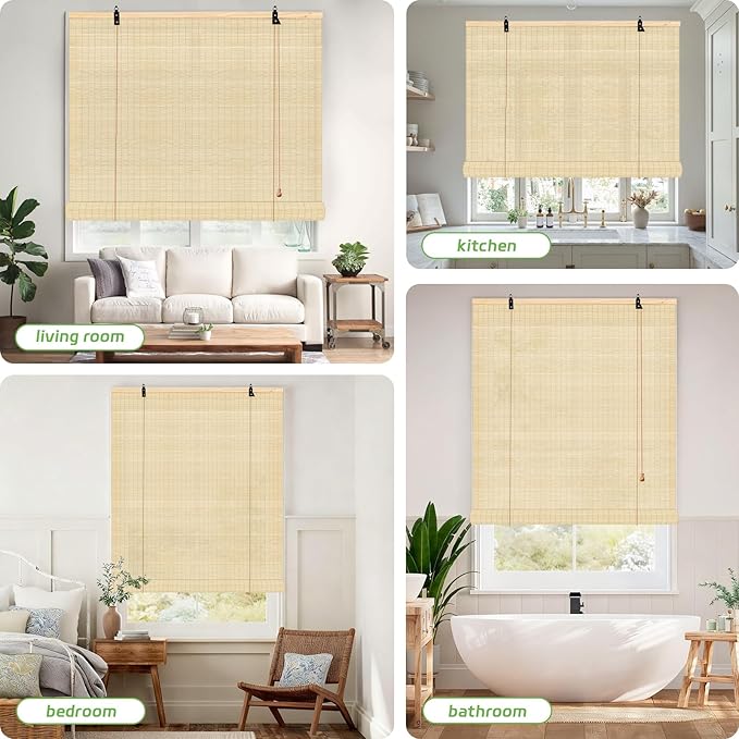 Bamboo Window Blinds, Roll Up Bamboo Blinds - Image 6